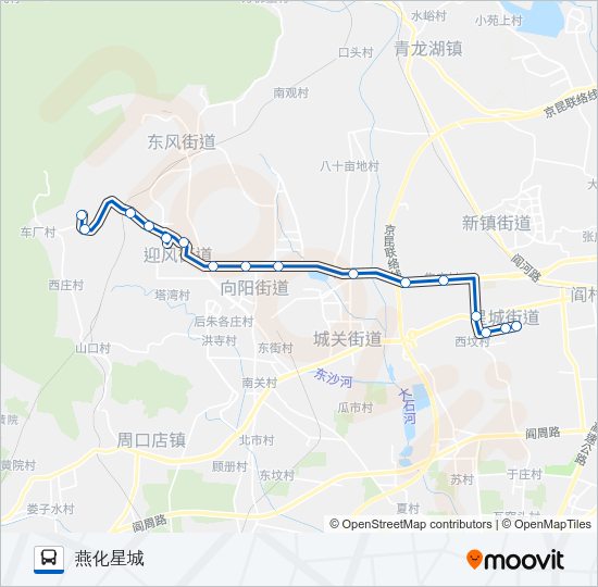 公交837燕化路的线路图