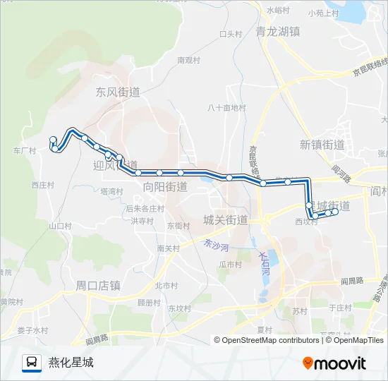 公交837燕化路的线路图