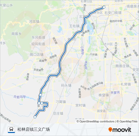 公交838直达路的线路图