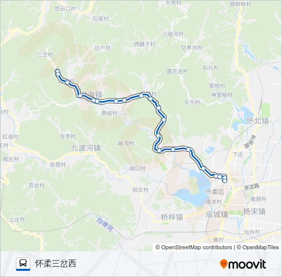公交916三岔路的线路图