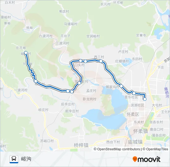 916峪沟 Bus Line Map