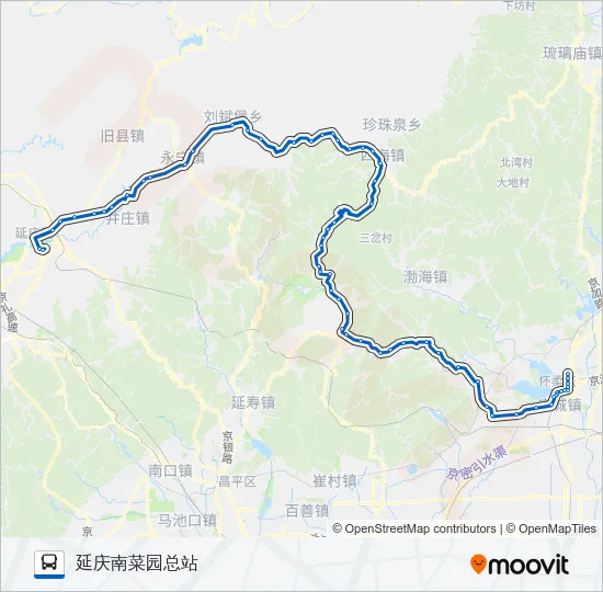 916延庆 Bus Line Map