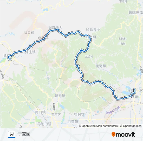 916延庆 Bus Line Map