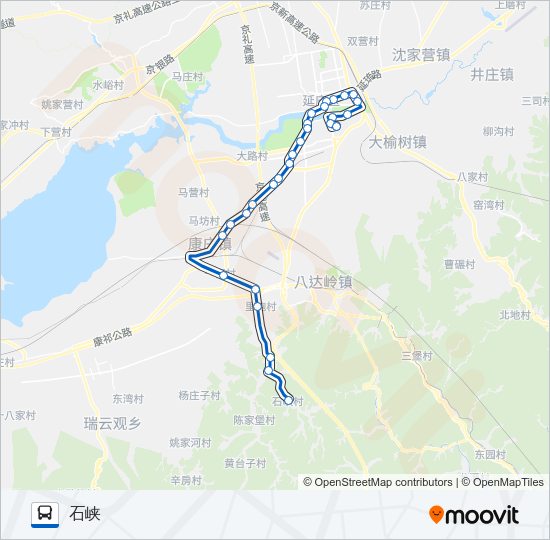 公交920石峡路的线路图