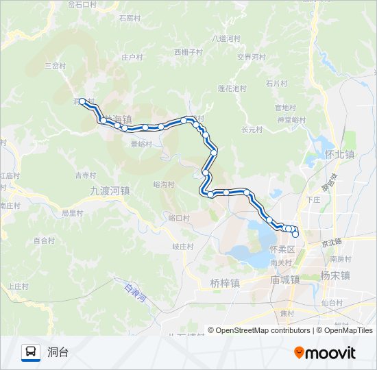 公交H23区间路的线路图