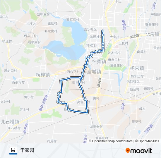 公交H40环路的线路图