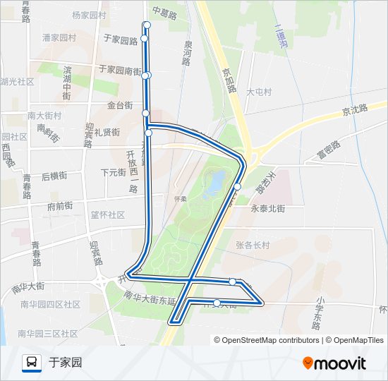 H53环线 bus Line Map