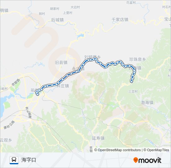 公交Y14支2路的线路图