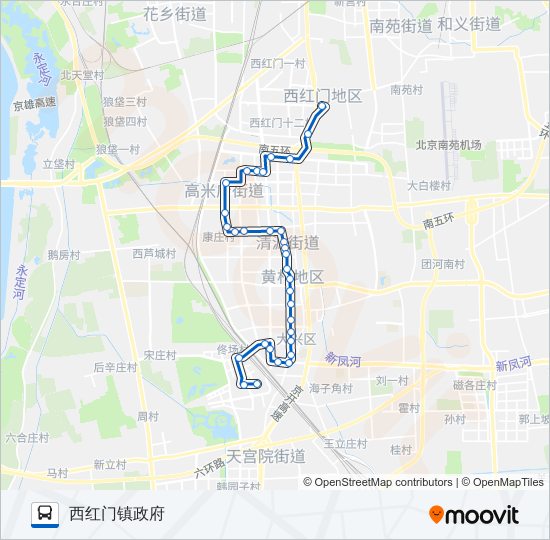 大兴新城2 bus Line Map