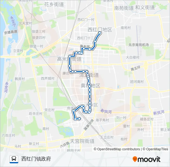大兴新城2 Bus Line Map