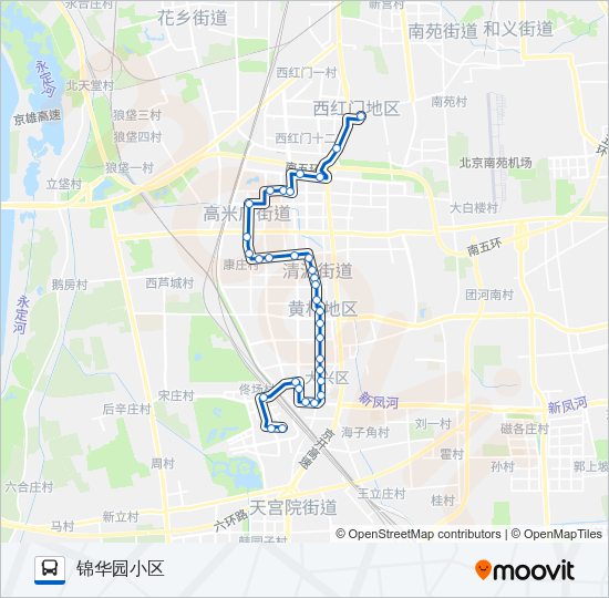 公交大兴新城2路的线路图