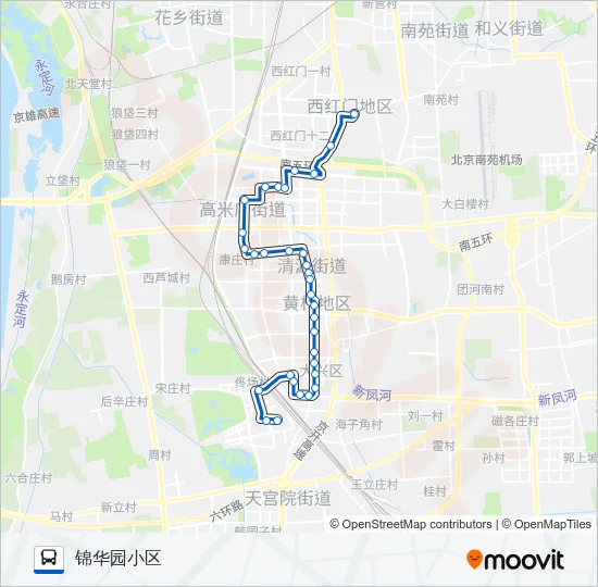 大兴新城2 Bus Line Map