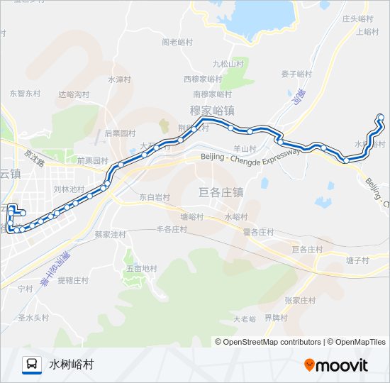 公交密17支1路的线路图