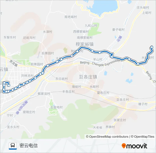 密17支1 Bus Line Map