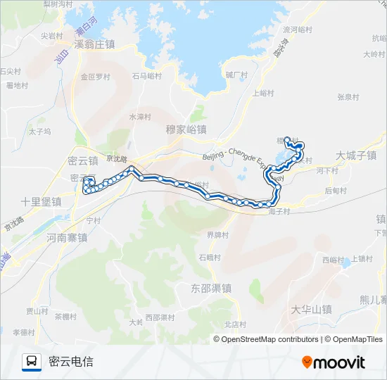 公交密17支4路的线路图