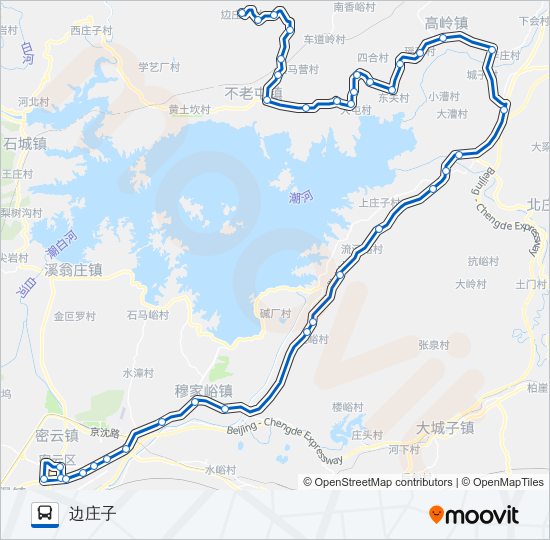 公交密19支路的线路图