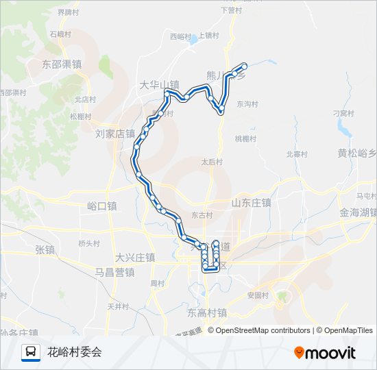 公交平35花峪路的线路图