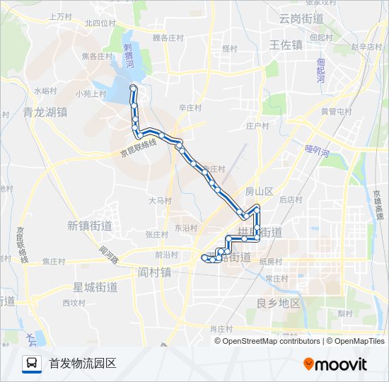 公交房36区间路的线路图