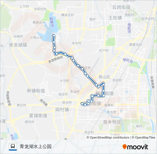 公交房36区间路的线路图