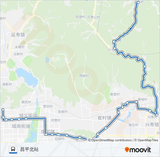 公交昌31支路的线路图