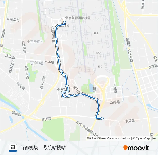空港1T2 Bus Line Map