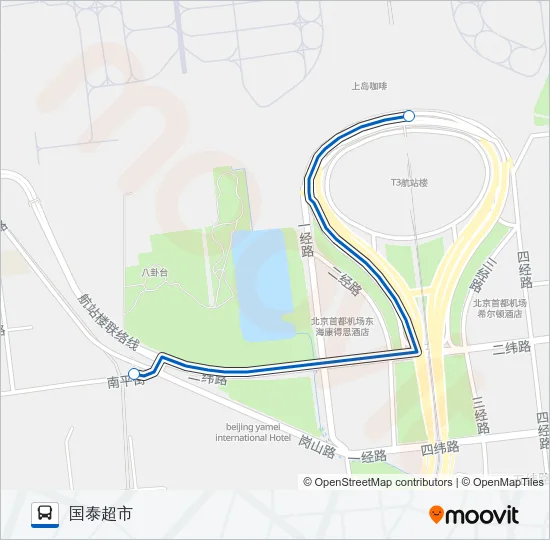 空港1T3 Bus Line Map