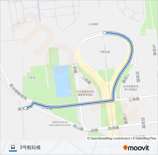 空港1T3 bus Line Map