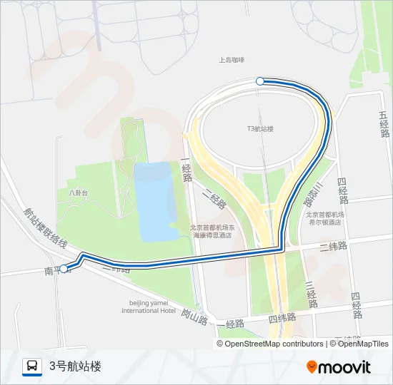 空港1T3 Bus Line Map
