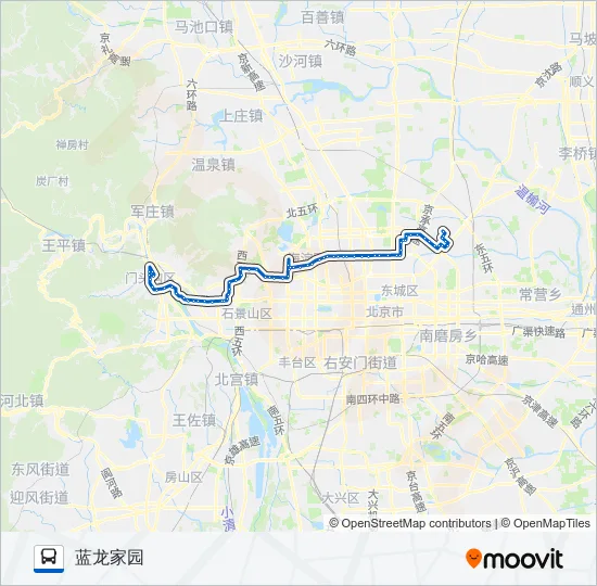 公交运通101路的线路图