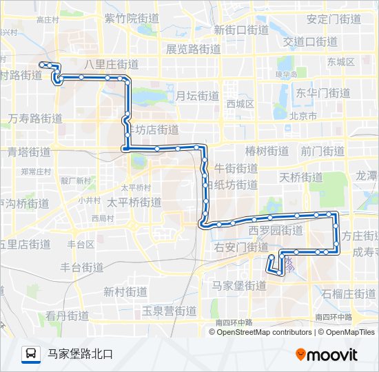 公交运通102路的线路图