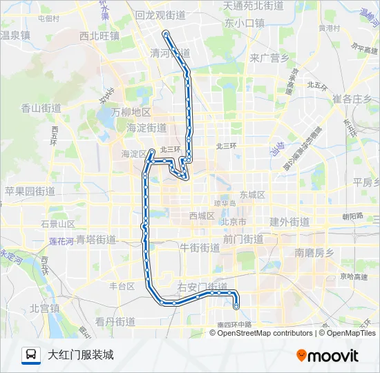 运通103 Bus Line Map