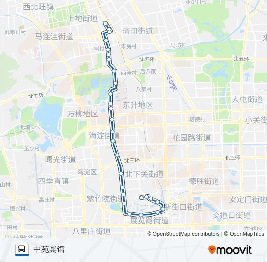 公交运通105路的线路图