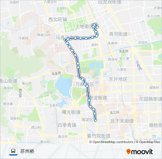 公交运通108路的线路图