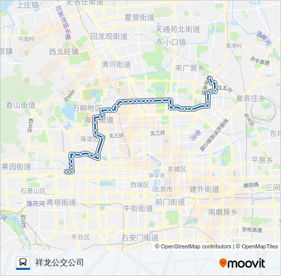 公交运通110路的线路图