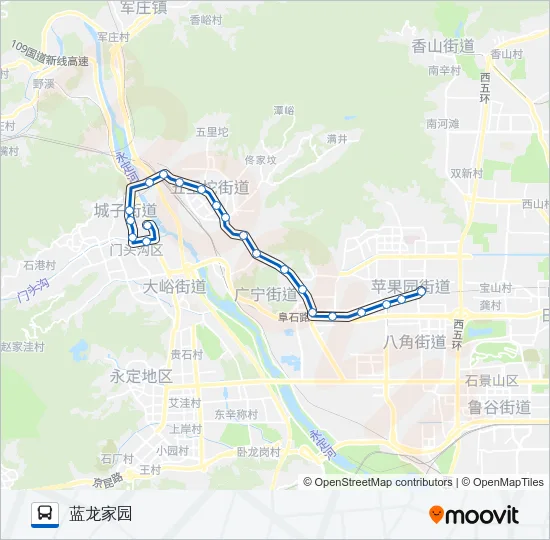 公交运通116路的线路图