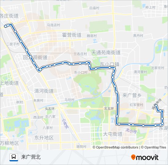 运通117 Bus Line Map