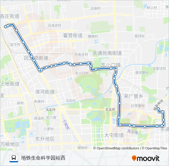 运通117 Bus Line Map