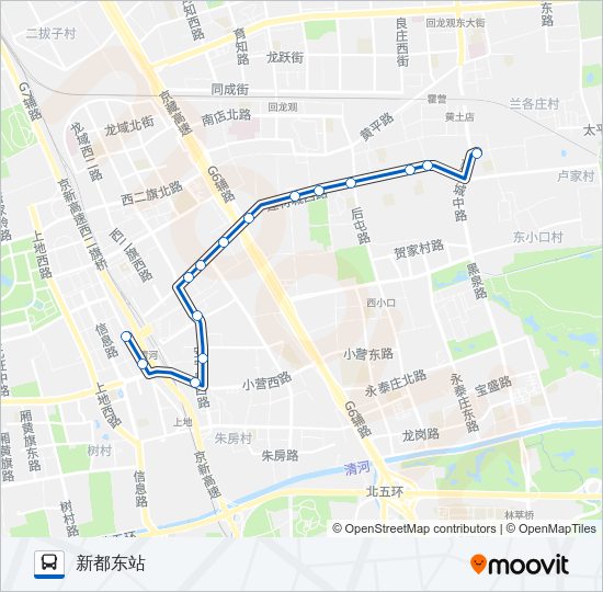 公交运通119路的线路图