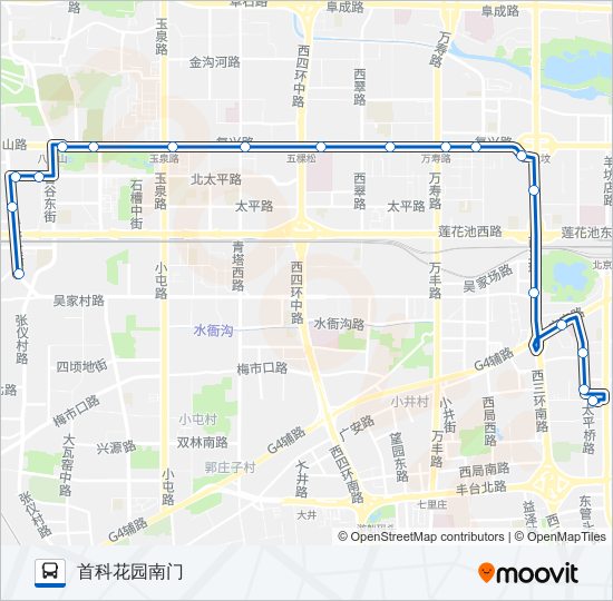 公交运通120路的线路图