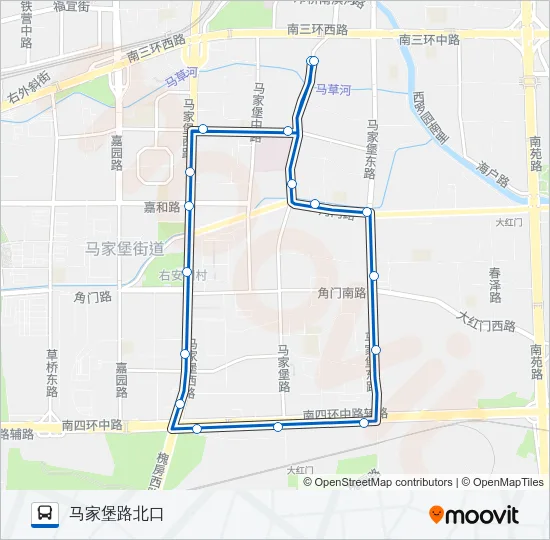 公交运通125路的线路图