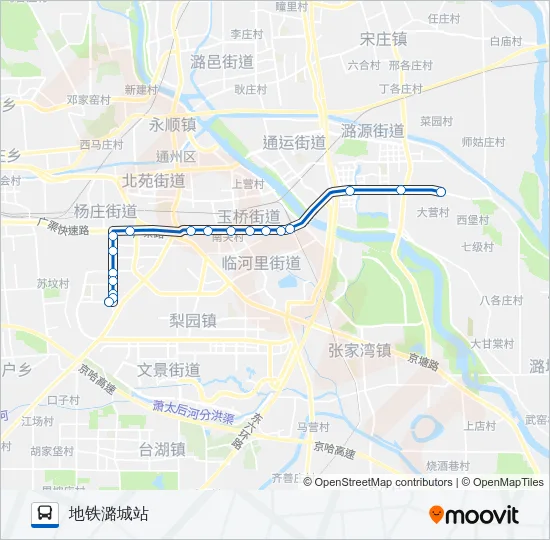 通19专线 Bus Line Map