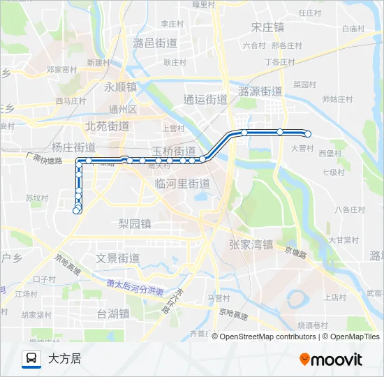 通19专线 Bus Line Map
