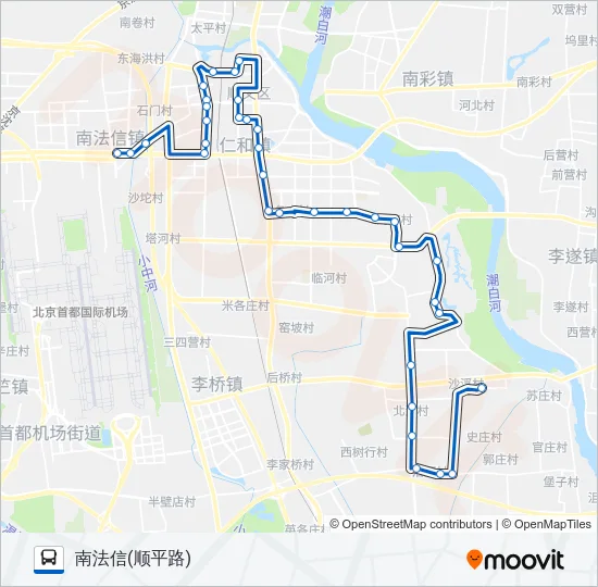 顺12区间 Bus Line Map