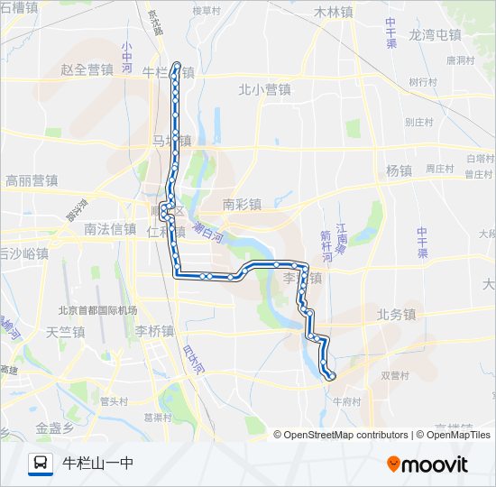公交顺21区间路的线路图