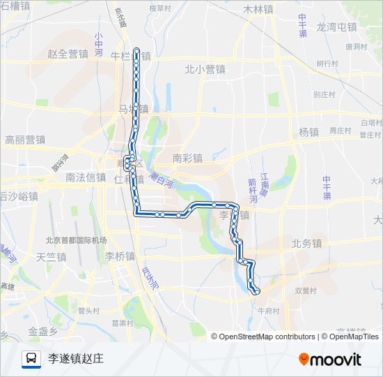 公交顺21区间路的线路图