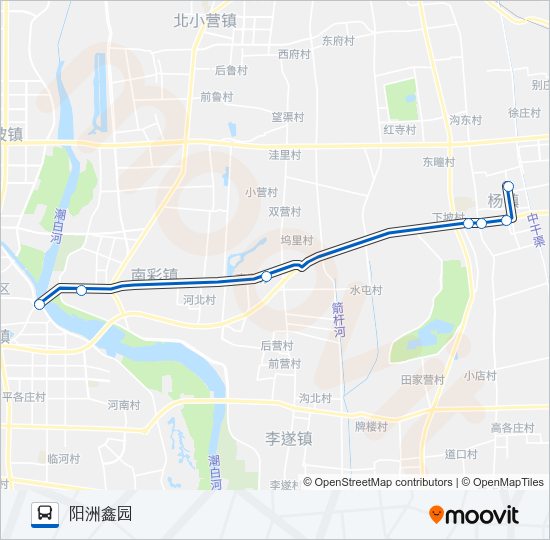公交顺33区间路的线路图