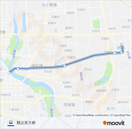 公交顺33区间路的线路图