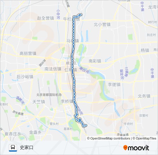 顺34区间 bus Line Map