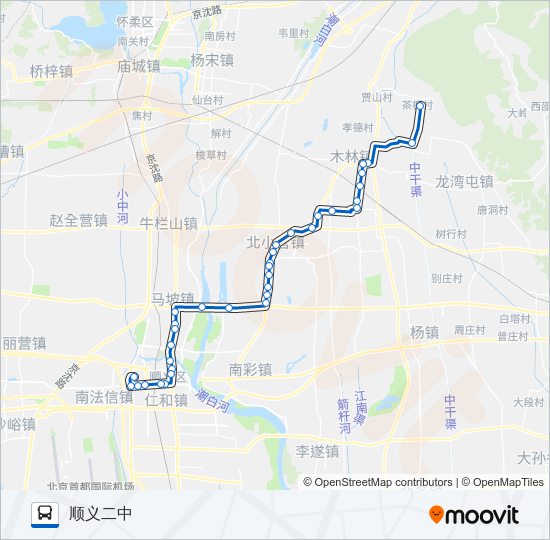 顺36区间 bus Line Map