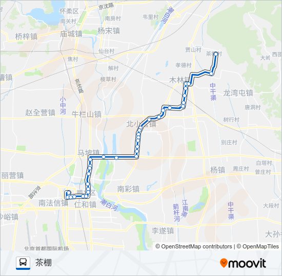 顺36区间 bus Line Map